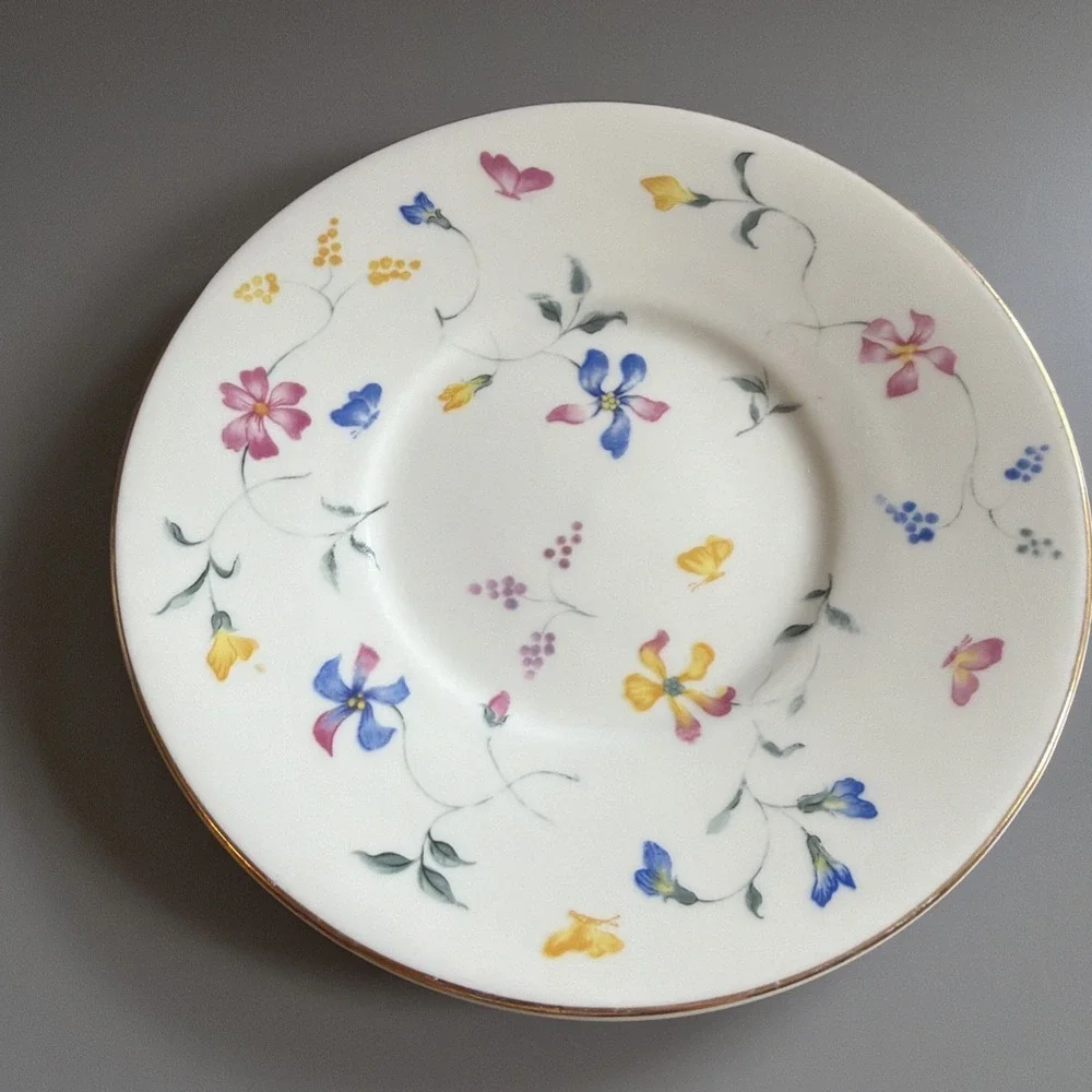 Vintage Totally Today China Flat Cup & Saucer 